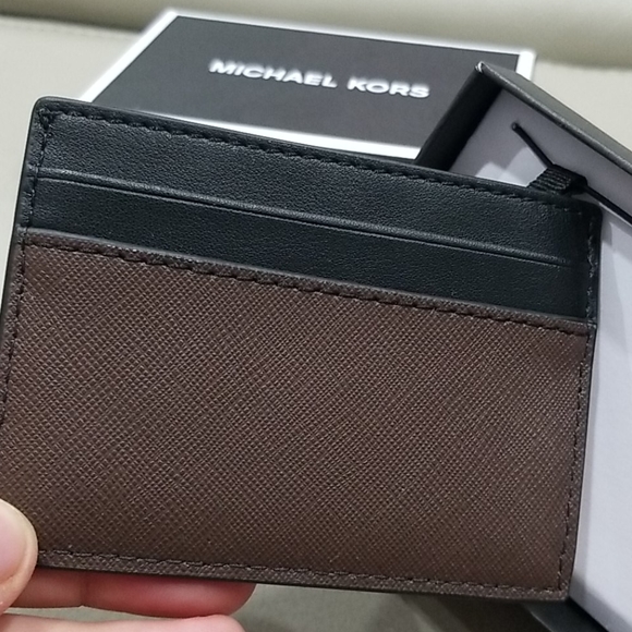 New Michael Kors card holder wallet black and brow - Picture 3 of 7